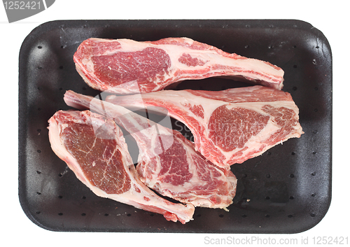 Image of Lamb rib chops on tray