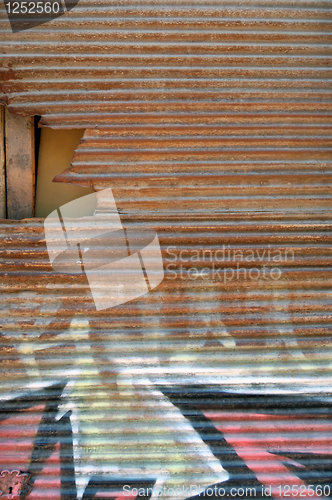 Image of rusty shutter
