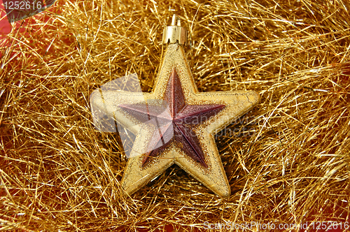 Image of christmas golden star