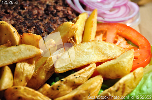 Image of burger and fries