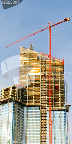 Image of Skyscraper top construction