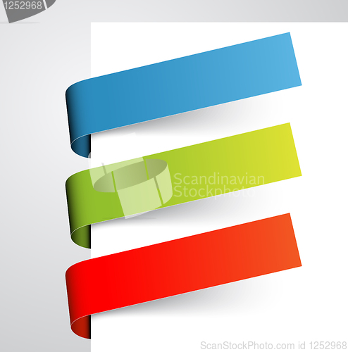 Image of Set of colorful paper tags