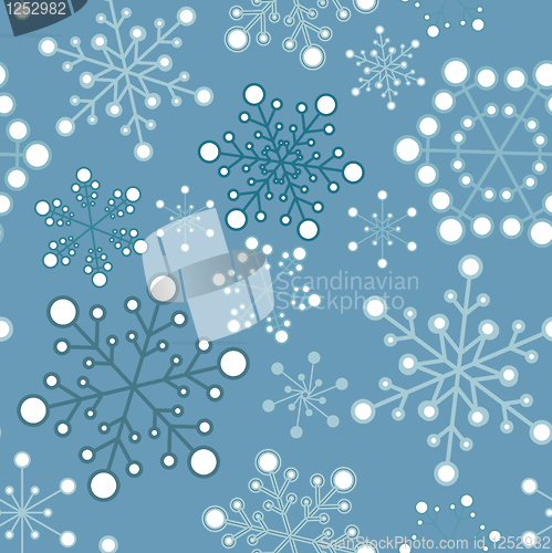 Image of christmas seamless pattern with snowflakes
