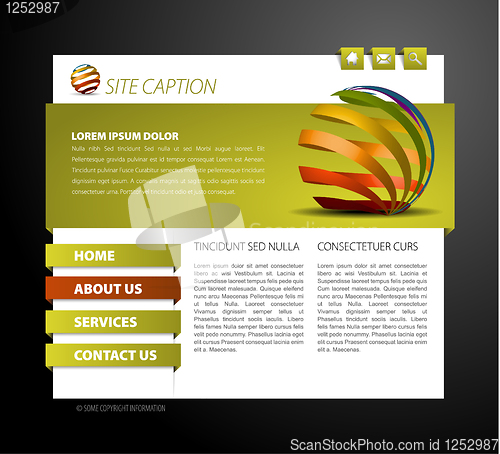 Image of Modern web page template