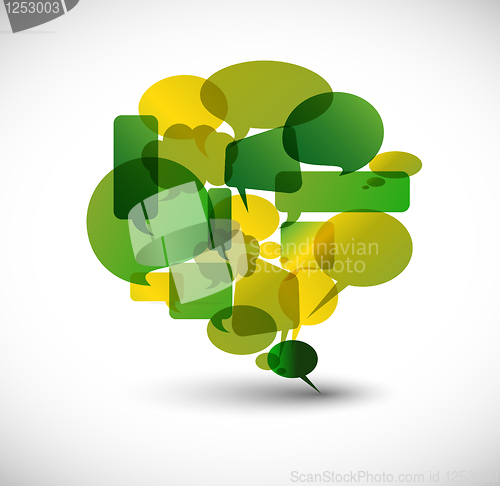 Image of Big green speech bubble