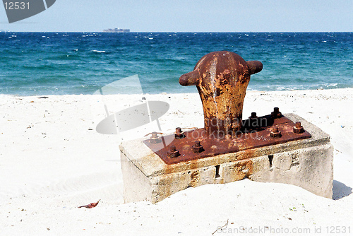 Image of bollard on shore