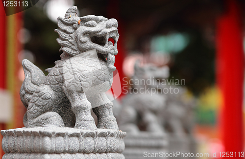 Image of Chinese lion statue