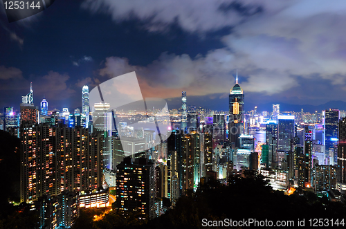 Image of Hong Kong city at night