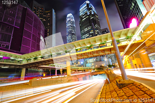 Image of modern urban city at night