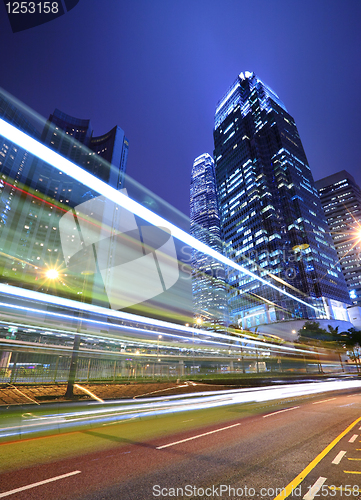 Image of traffic through downtown in Hongkong