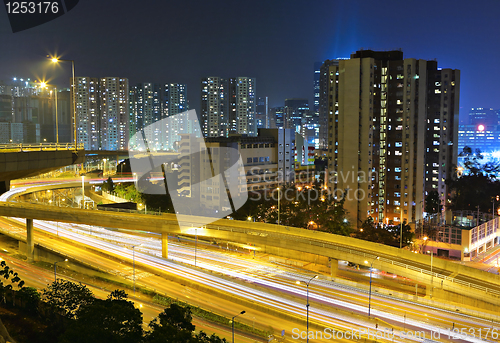 Image of modern city at night