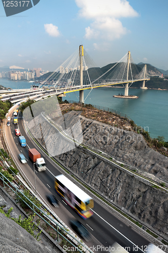 Image of highway and Ting Kau bridge