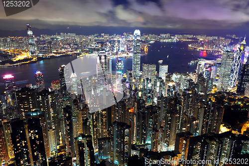 Image of Hong Kong city at night