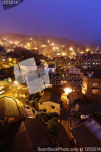 Image of jiu fen village at night, in Taiwan