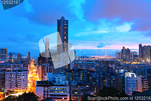 Image of Hong Kong downtown at night