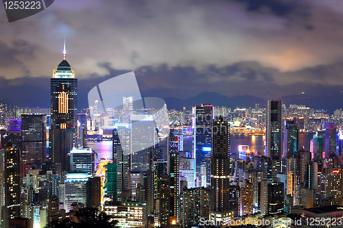 Image of Hong Kong city at night