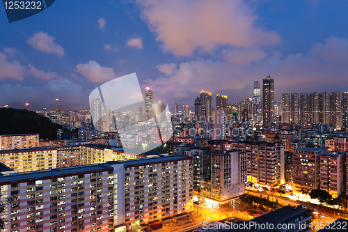 Image of Hong Kong downtown at night