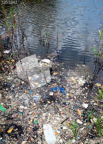 Image of water pollution in river