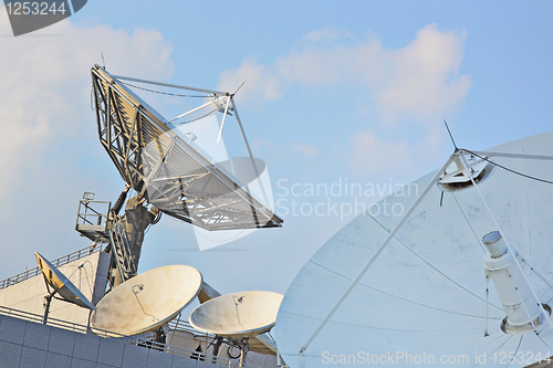 Image of satellite dishes