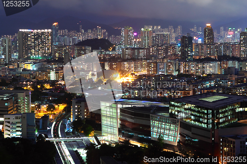 Image of modern city at night