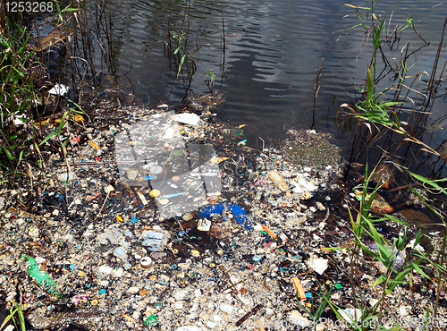 Image of water pollution in river