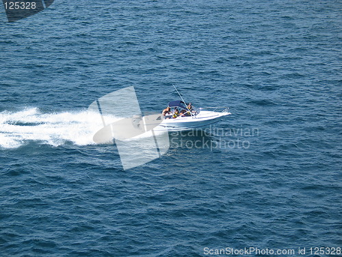 Image of Small boat with people