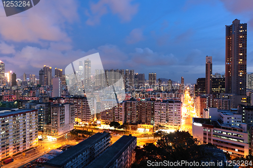 Image of Hong Kong downtown at night