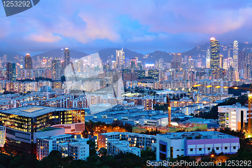 Image of Hong Kong downtown at night