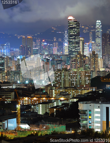 Image of Hong Kong downtown at night