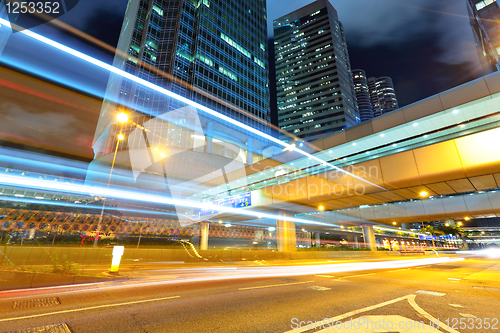 Image of night traffic in city