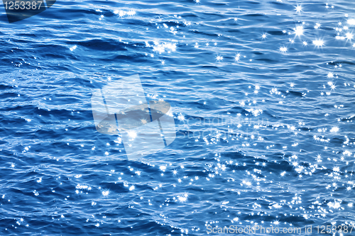 Image of blue sea with light