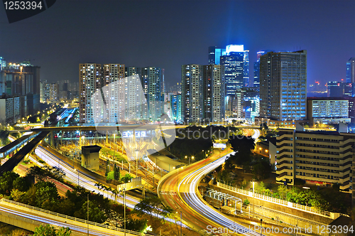 Image of modern city at night