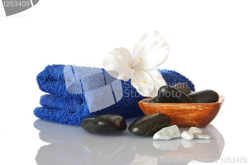 Image of towel and flower