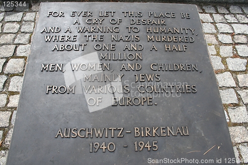 Image of Birkenau plaque
