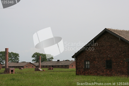Image of Birkenau buildings
