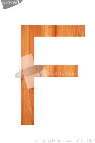 Image of wood alphabet F