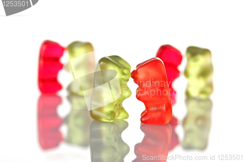 Image of gummy bears dancing at a party