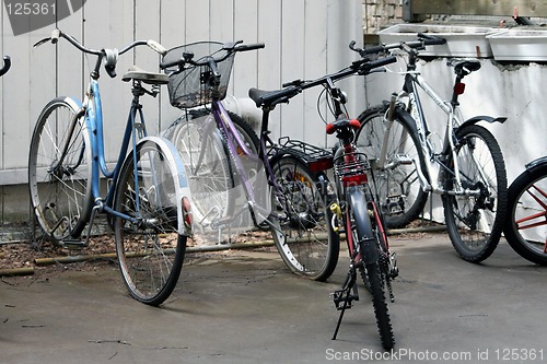 Image of Bikes in bike rack
