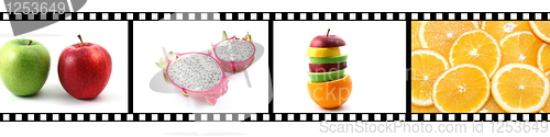 Image of film strip with fruit collection