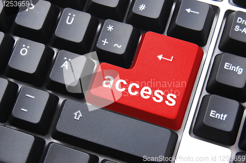 Image of red access button