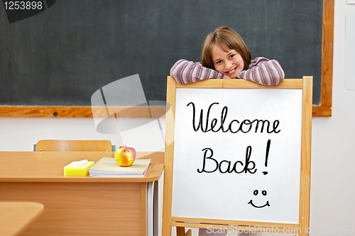 Image of Welcome back to school board