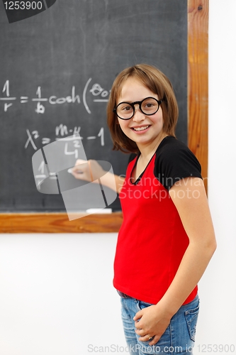 Image of Wise math schoolgirl