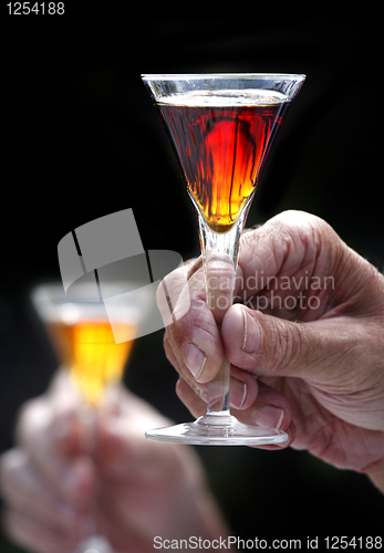 Image of liquor in a glass