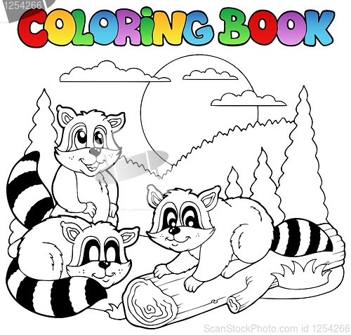 Image of Coloring book with happy animals 3