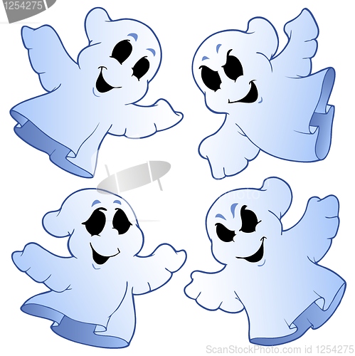 Image of Four cute ghosts