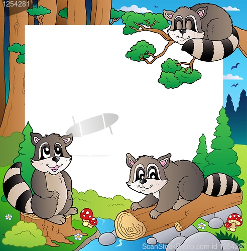 Image of Frame with forest theme 4