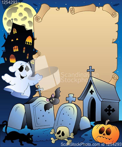 Image of Parchment with Halloween topic 2