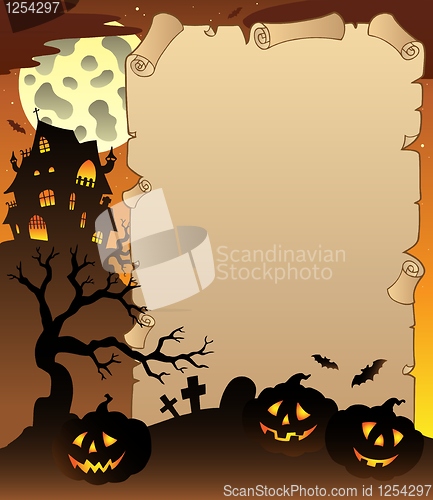 Image of Parchment with Halloween topic 1