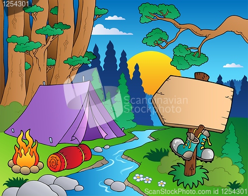 Image of Cartoon forest landscape 6