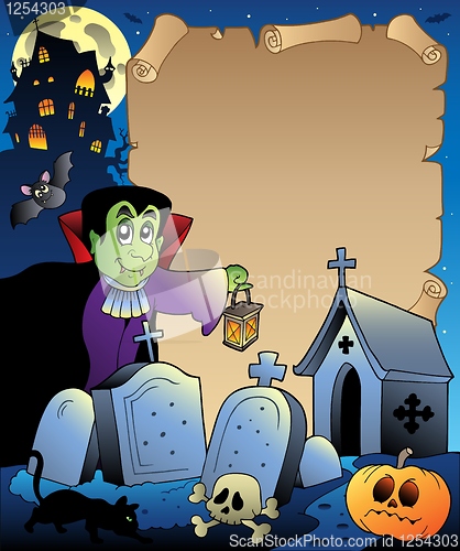 Image of Parchment with Halloween topic 3